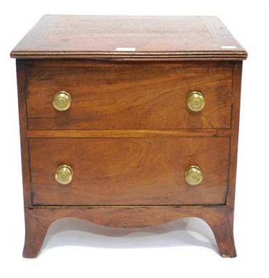 Lot 321 - A Figured Walnut and Parquetry Decorated Two-Drawer Chest, 18th century in part, the...