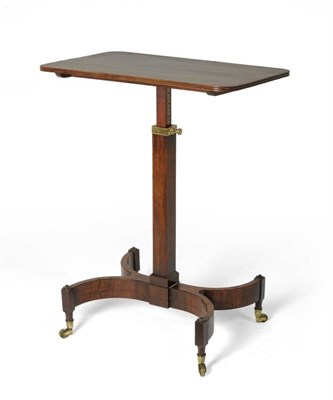 Lot 351 - A George III Mahogany Pedestal Table, early 19th century, the rectangular top with sliding...