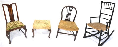 Lot 364 - A George III Mahogany Wheatsheaf Design Dining Chair, the fluted pierced splat above a...