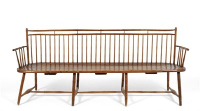 Lot 381 - American Interest: A 19th Century Maple and Ash Windsor Bench, Philadelphia, Pennsylvania or...