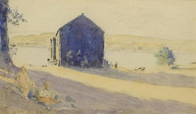 Lot 397 - Charles Sarka (1879-1960) American ";Dlaya Sardinera"; Signed, watercolour, 14.5cm by 21cm together