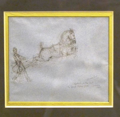 Lot 443 - Susan Crawford (b.1941)  ";Capriole In The Hand"; Signed, extensively inscribed and dated 1972, pen