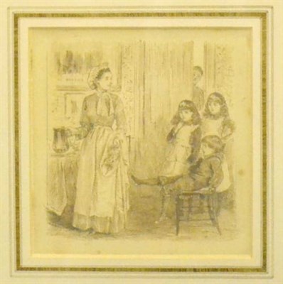 Lot 448 - George Du Maurier (1834-1896) Anglo/French ";Master George (a very naughty boy to new French nurse