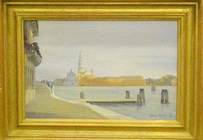 Lot 467 - Julian Barrow (1939-2013) Venetian canal scene Signed and dated (19)78, oil on canvas, 19.5cm...