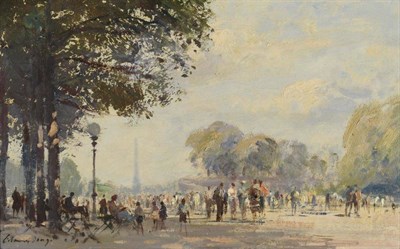 Lot 473 - Edward Seago (1910-1974) ";The Tuilleries Gardens, Paris"; Signed, oil on board, 24cm by 39cm...