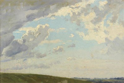 Lot 478 - Attributed to George Frederick Cotman (1850-1920) Extensive landscape Bears inscribed label...