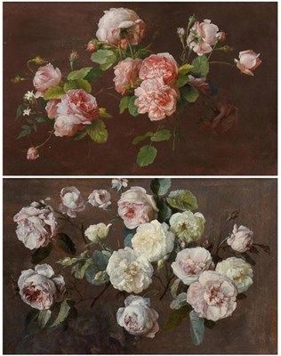 Lot 502 - Attributed to Anne Vallayer Coster (1744-1818) French Still life of pink roses and white...