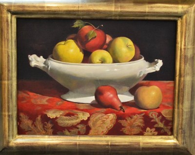 Lot 515 - Charles W Yeiser (later 20th century) American ";Tureen with Fruit"; Signed and dated 1981, oil...