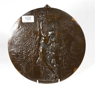 Lot 122 - After Barbedienne - a French bronze circular plaque