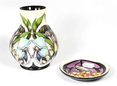 Lot 132 - Moorcroft Pottery: a modern vase and coaster