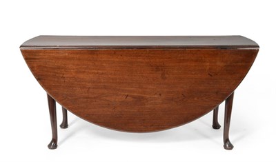 Lot 1163 - An Early George III Mahogany Six-Eight Seater Gateleg Dining Table, circa 1760, with rounded...