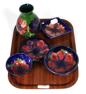 Lot 138 - Five Moorcroft Anemone pieces