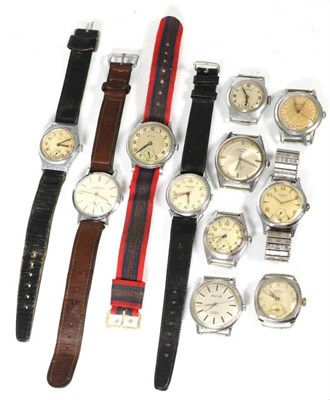 Lot 159 - Eleven gents wristwatches, signed by Rotary, Avia, Yeoman, Limit, Camerer Cuss & Co, Certina,...