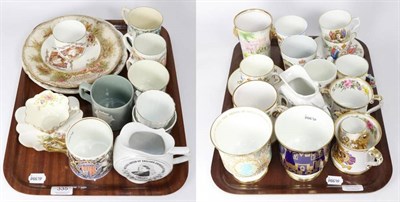 Lot 335 - A group of Royal commemorative mugs including Queen Victoria, King Edward VIII mug designed by...