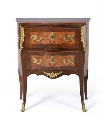 Lot 1228 - A Fine French Louis XV Style Rosewood, Kingwood, Floral Marquetry and Gilt Metal Mounted Petit...