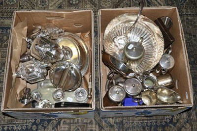Lot 1014 - A collection of 19th and 20th century silver plate and EPNS wares including five-piece tea and...