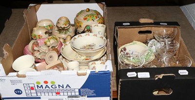 Lot 1021 - A collection of Carlton ware; Royal Doulton Bunnykins; cut glass sundae dishes; Mabel Lucie...