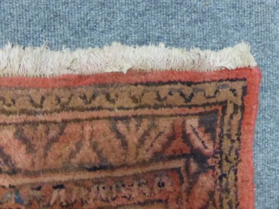 Lot 1095 - Hamadan carpet, Iranian Kurdistan, the crimson field centred by a stepped medallion framed by...