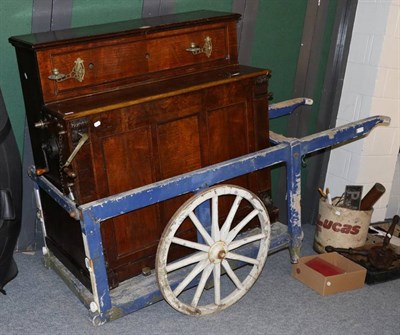 Lot 1153 - A Pasquale & co. Street/Salon Barrel Piano-on-Cart,late 19th century, 54-note format,...