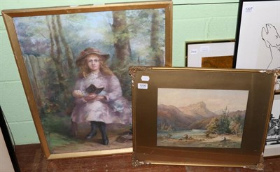 Lot 1206 - James Baker Pyne (1800-1870) Mountain landscape, signed and dated '48, watercolour; together with a