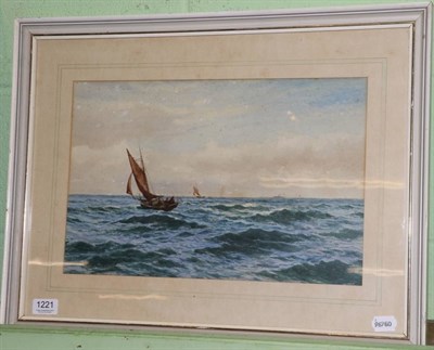 Lot 1221 - Edward Christian Quayle, Sailing boats on open water, watercolour, signed lower left