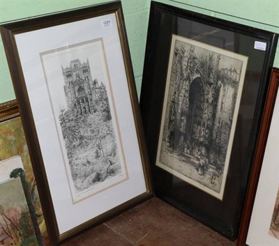 Lot 1231 - Hedley Fitton (1859-1929) St Mari etching and another