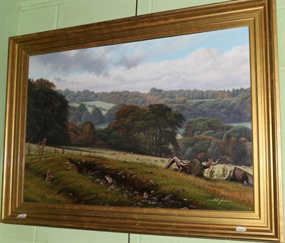 Lot 1236 - Paul James, 20th century school, rural landscape, oil on canvas