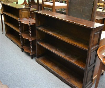 Lot 1271 - Two oak bookcases