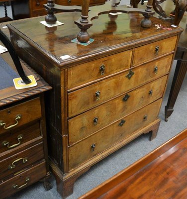 Lot 1288 - An 18th century walnut four height chest of drawers