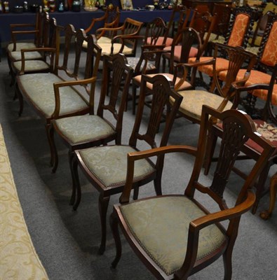 Lot 1326 - An Edwardian seven piece salon suite