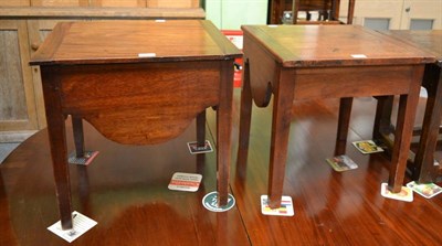 Lot 1353 - A pair of oak Georgian style bedsides