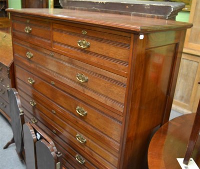 Lot 1355 - A substantial mahogany six height chest of drawers