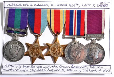 Lot 1 - A Second World War Long Service Group of Five Medals, awarded to 7584526 CPL.A.BULLOUS....