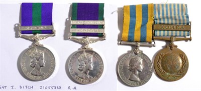 Lot 3 - A Korea Pair, awarded to S/21187928 PTE.R.L.HOLDCROFT. R.A.S.C., comprising Korea Medal and...