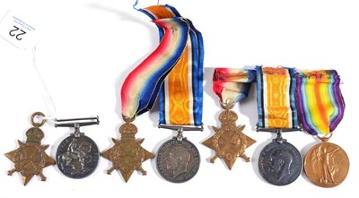 Lot 22 - A First World War Trio, comprising 1914-15 Star named to E.GRANT, STO.1., M.F.A., British War...