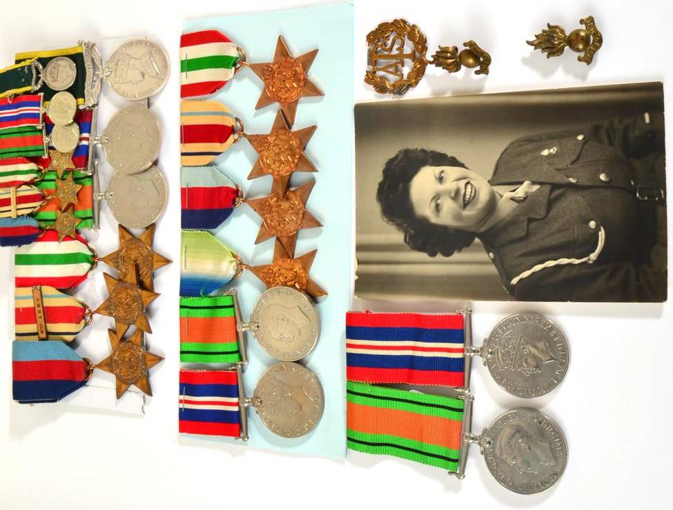 Lot 29 - A Second World War Group of Six Medals, privately named to 997681 PTE.J.NORTON W.YORKS REGT.,...