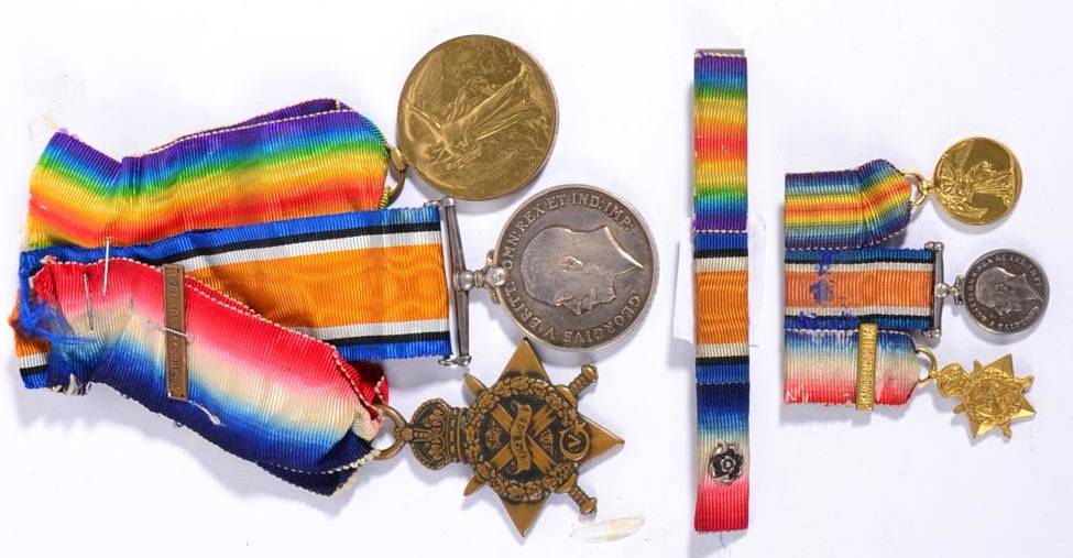 Lot 36 - A First World War ''Mons'' Trio, comprising 1914 Star with clasp 5TH AUG.-22ND NOV.1914,...