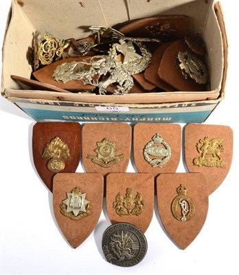 Lot 65 - A Collection of Approximately Ninety-Five Cap, Uniform and Collar Badges, Titles, Buttons, Rank...