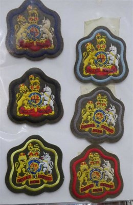 Lot 69 - A Collection of British Army Embroidered Cloth Rank Badges, including a Regimental Sergeant Major's