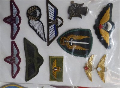 Lot 72 - A Collection of Airborne Division Badges, mainly British, including cap, collar, breast and...