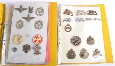 Lot 74 - A Collection of Forty Two British Cap, Collar and Glengarry Badges, in brass, bimetal, white metal
