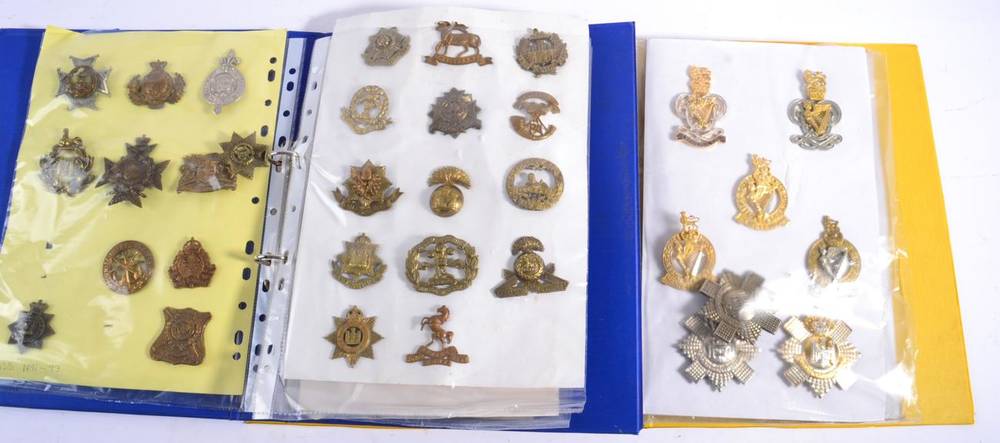 Lot 76 - A Collection of Forty Six Cap, Glengarry and Piper's Badges, in brass and white metal, also,...