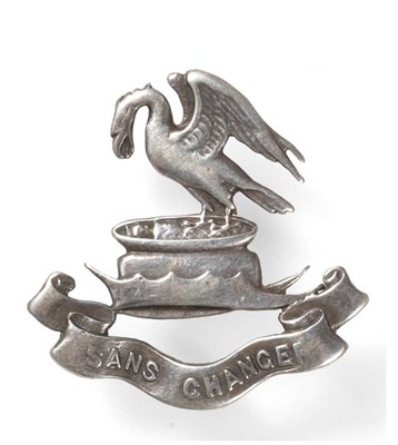 Lot 82 - A Rare First World War Liverpool Pals Silver Cap Badge, the reverse with hallmarks for London...