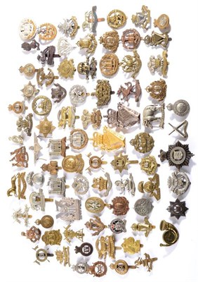Lot 95 - A Collection of Approximately Eighty Cap and Glengarry Badges, in brass, white metal, bimetal...