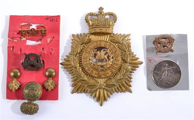 Lot 102 - A Small Collection of Badges, comprising two Old Contemptibles Association bronze lapel badges, one