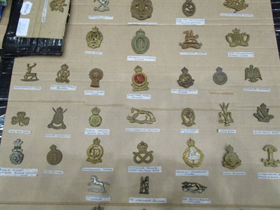 Lot 103 - A Collection of Fifty Seven First World War Yeomanry Cap and Glengarry Badges, in brass, white...