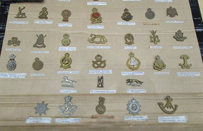 Lot 103 - A Collection of Fifty Seven First World War Yeomanry Cap and Glengarry Badges, in brass, white...