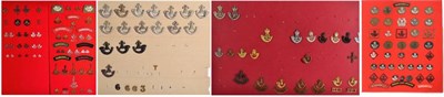 Lot 106 - The Durham Light Infantry:- a collection of one hundred and seven cap and collar badges and...