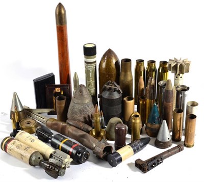 Lot 123 - Assorted Deactivated Ordnance, dummy shells, cross-section display items, ordnance fragments, shell