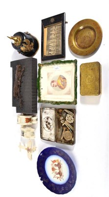 Lot 125 - A Collection of Boer War and First World War Military Souvenirs, including Swan China model of...